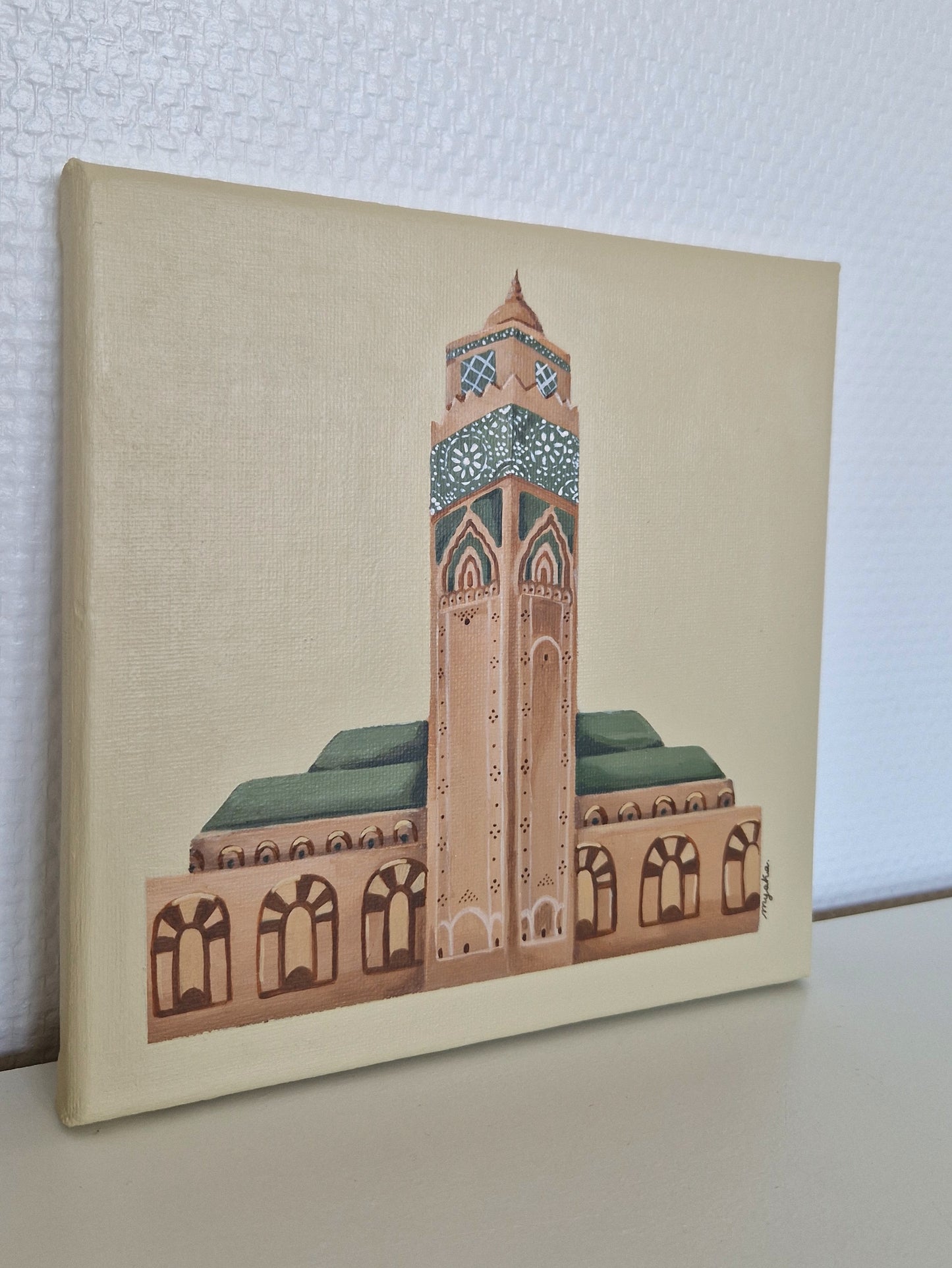 Tableau fond uni "Hassan II"