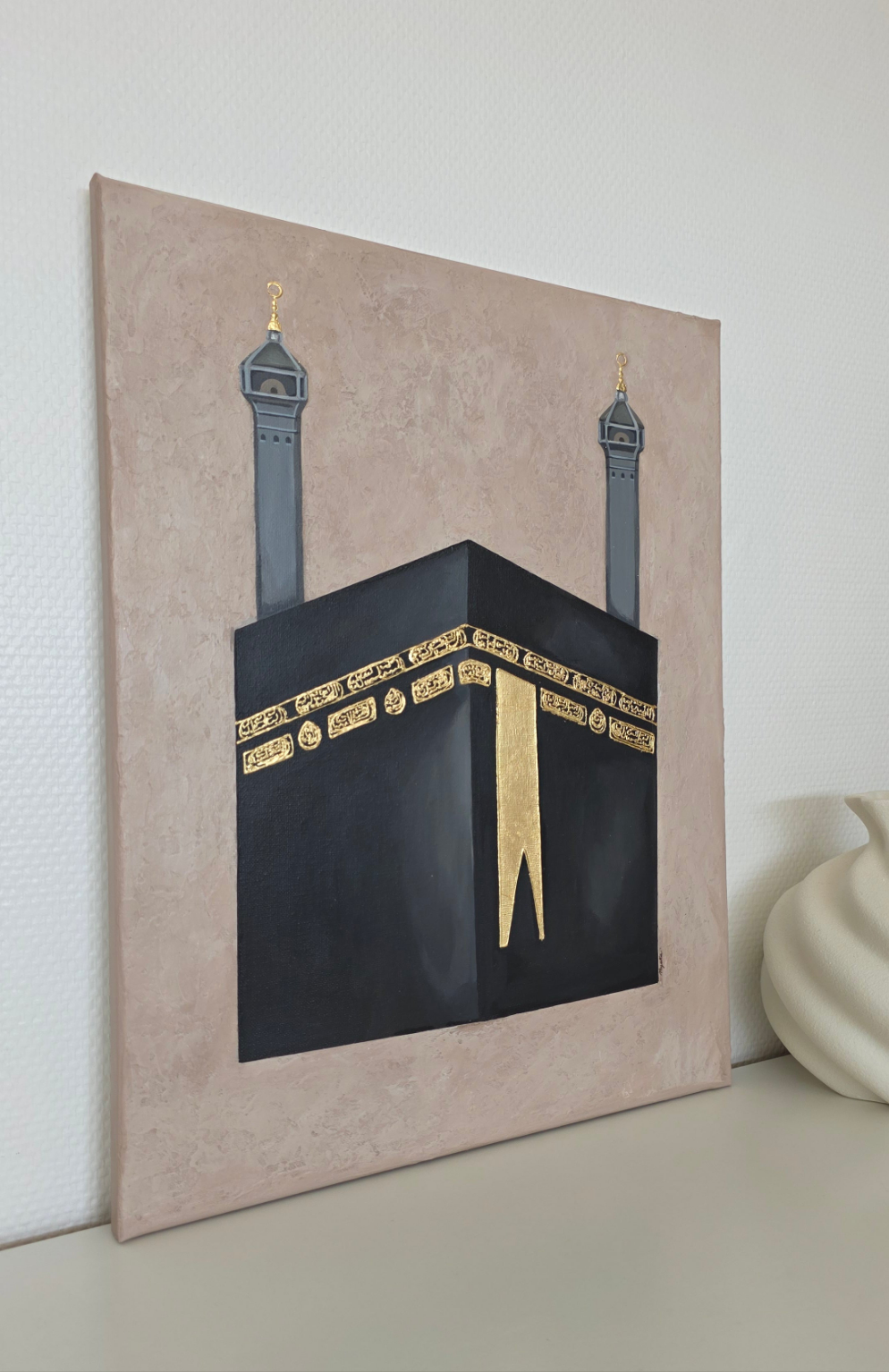Tableau fond texturé "KAABA"