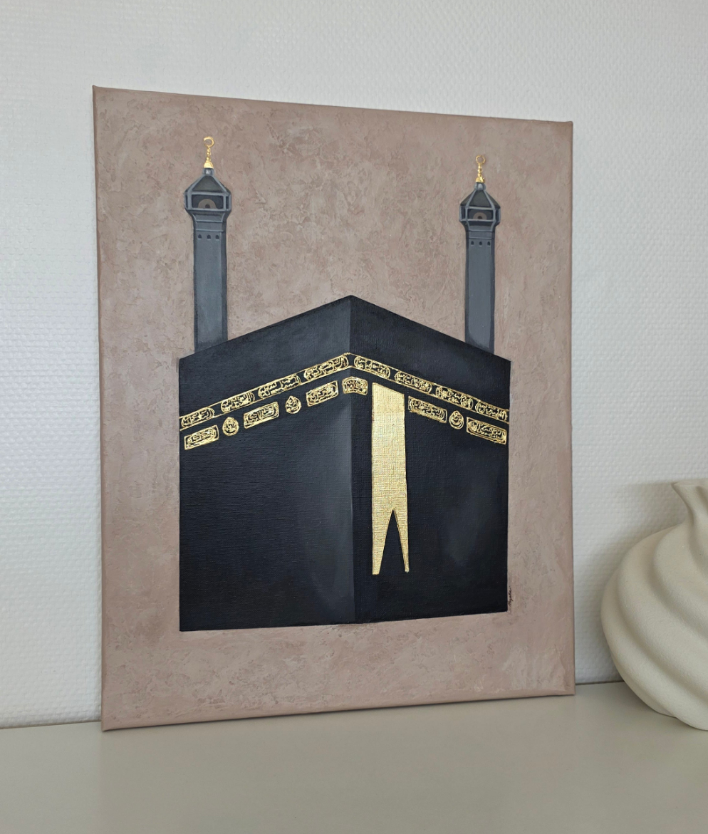 Tableau fond texturé "KAABA"
